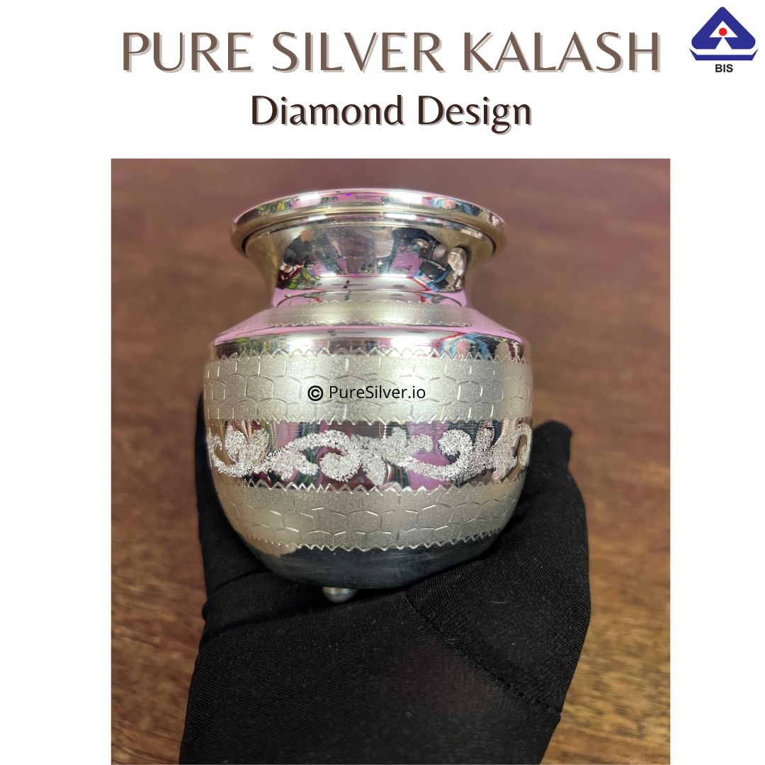 GOLDGIFTIDEAS Pure Silver Lakshmi Diya for Gift, Silver Diya Lamp for Home, Pure  Silver Diyas for Pooja