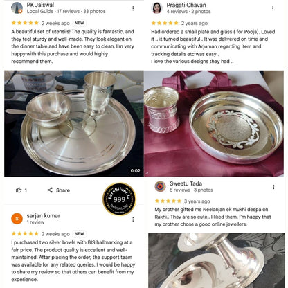 Ghee Cups - Set of 2 | Satin Matte | 925 Sterling Pure Silver (BIS Hallmarked) | WHOLESALE PRICE / Resell