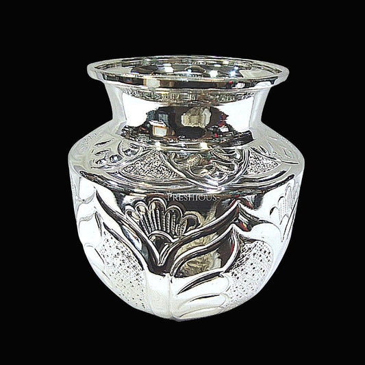 100 grams Pure Silver Fancy Kalash Lota - Embossed Wave Design - PureSilver.io