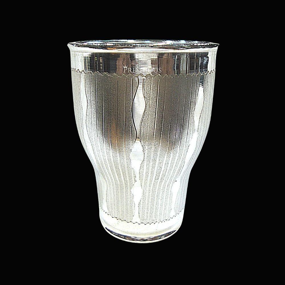 83 gms Pure Silver Bombay Glass - Indian Design and Matt Finished