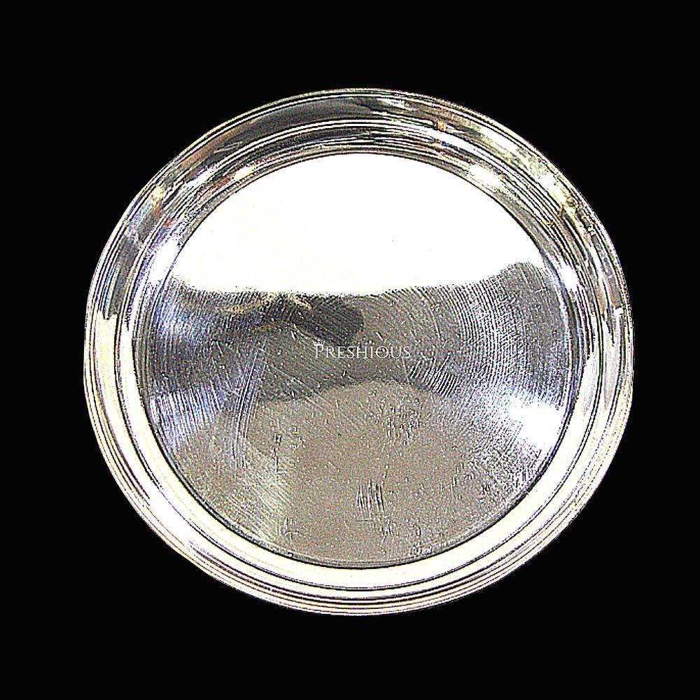 2008 grams Pure Silver Bangalore Plate for Pooja | Silver Thali for Eating - Mirror Finished