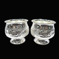 128 gms Pure Silver Ghee Cup With Stand (Set Of 2) - Embossed Indian Design and Mirror Finished BIS Hallmarked