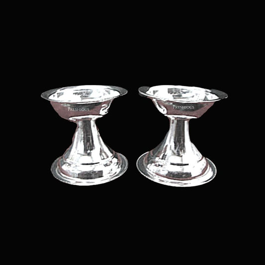 83 gms Pure Silver Neelanjan Sada (Set Of 2) - Mirror Finished BIS Hallmarked