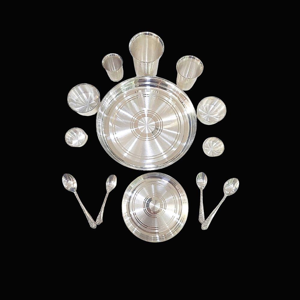 1509 gms Pure Silver Mother Baby Dinner Set - Emery Polished