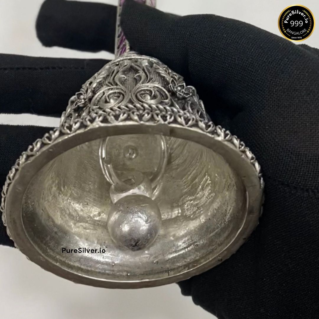 925 Luxury Pure Silver Mayura Peacock Bell